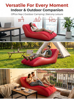 Canapé gonflable portable pour adultes, chaise longue d'extérieur légère, canapé gonflable pour la plage, le pique-nique et les voyages