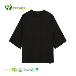 เสื้อยืดสตรีทแวร์คอกลมคอกลมไม่มีปกหนา100% เป็นมิตรกับสิ่งแวดล้อม - Product Image 1