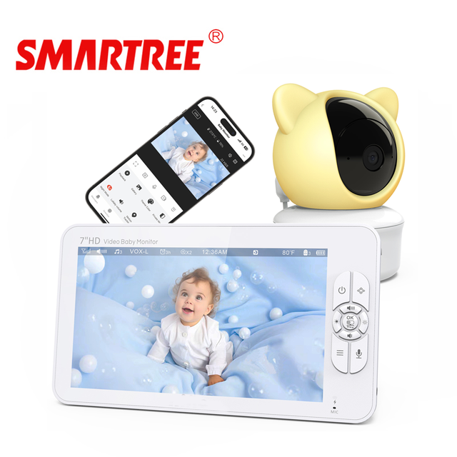 7inch 1080P WiFi Video Smartree New Products Baby Phone Camera Baby Monitor With Tuya App