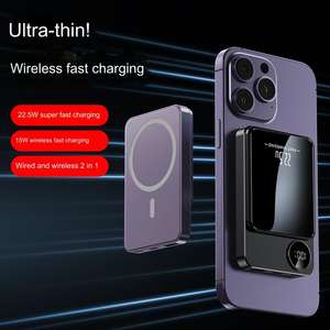 HDL PD 22.5W <span class=keywords><strong>Charge</strong></span> Rapide 10000mAh <span class=keywords><strong>Batterie</strong></span> Externe 15W Magnétique Sans Fil avec Affichage LED - Product Image 2