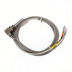 Capteur de température industriel à <span class=keywords><strong>r</strong></span>ésistance thermique en platine PT100 fileté haute précision, sonde unique, système 3 fils - Product Image 2