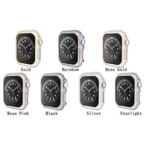 Tschick เคสนาฬิกาโลหะประดับพลอยเทียมระยิบระยับสำหรับ Apple Watch Series 9/8/7/6/5/4/3/2/1ป้องกันรอยขีดข่วน - Product Image 2