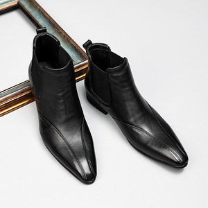 Zapatos de Cuero Genuino de Alta Gama, Diseño Versátil, Hechos a Mano, Cómodos, de Caña Alta, para Vestir Formal o de Negocios para Hombre - Product Image 4