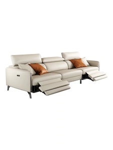 Canapé en cuir de cabine de <span class=keywords><strong>première</strong></span> <span class=keywords><strong>classe</strong></span>, sofa italien minimaliste de luxe, canapé <span class=keywords><strong>à</strong></span> fonction électrique pour trois ou quatre personnes - Product Image 5