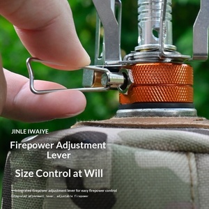 Outdoor picknick kamperen Eendelige geïntegreerde mini-butaan elektronische ontsteking Opvouwbare draagbare brander Kookgerei Windafwijker - Product Image 4