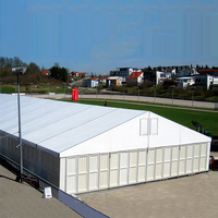 Tente de stockage industrielle temporaire TENTCHO, grande tente extérieure robuste 30x30, imperméable en PVC