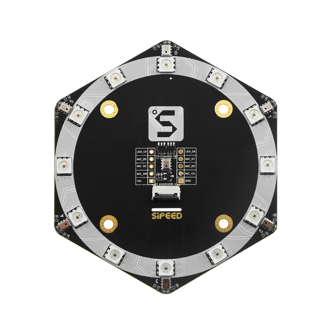 R6+1 MEMS Microphone Array Module 7 Silicon Microphone Board