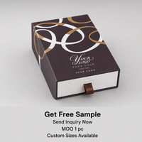 Boîte cadeau à tiroir coulissant rigide avec motif anneau, impression personnalisée pour chocolats, bonbons et desserts, vente en gros, directement de l'usine