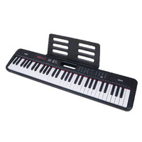 GOLD AGE Black Plastic USB Electronic Keyboard Children 3-6 Years Old-61-Key Educational Instrument 200 Rhythms 60 Demo Songs