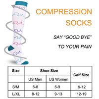 Chaussettes de compression médicale personnalisées OEM 20-30 mmHg pour femmes et hommes, hauteur genou, respirantes, pour avion, course à pied et sport