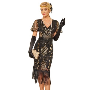 white christmas dresses BABEYOND Plus 1920s Sparkly Sequin Dress, Plus 1920s Party Dress, Plus Gatsby Party Dress, Dark Red, Size 2XL main image 1