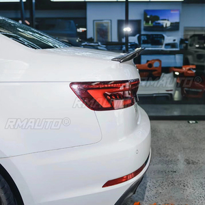 สปอยเลอร์หลังคาร์บอนไฟเบอร์ FRP สีดำเงา สำหรับ AUDI A4 S4 RS4 B9 Sedan อุปกรณ์ตกแต่งรถยนต์ ปี 2017+ - Product Image 6