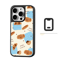 Coque de téléphone magnétique dessin animé pour Iphone16 16pro/promax 15 15promax/14Promax/14pro 14/13 13pro 12 11 coque Texture en Fiber de carbone