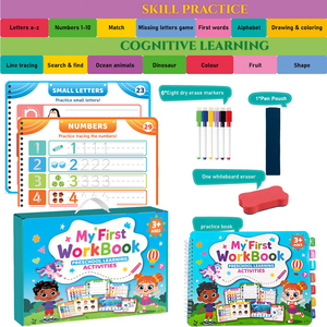 Cuaderno Reutilizable con Ranuras Mágicas para Práctica de Escritura, Libro de Actividades de Borrado en Seco, Cuadernos de Trabajo en Inglés, Fabricante de Materiales Educativos para Niños - Product Image 2