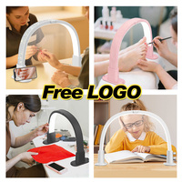 Lampe à ongles LED UV personnalisable avec logo OEM pour salon professionnel, outils de manucure/pédicure, lampe à ongles LED portable en forme de demi-lune