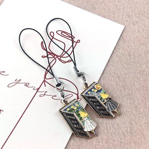 Nuit étoilée et cri Art peinture à l'huile porte-clés mondialement célèbre Gogh et <span class=keywords><strong>Munch</strong></span> alliage sac breloque Badge - Product Image 6