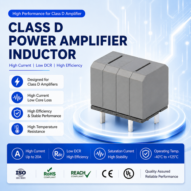 2 in 1 Automotive High Current Power Inductor Coil for Class D Audio Amplifier Car Audio 7W14A 7W14B