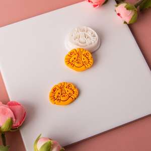 M32592 Coupe-argile Boucles d'oreilles en argile polymère Brickearth King Of Forest Animal Boucles d'oreilles Pendentif Cutter Outils faits à la main Moule en argile - Product Image 3