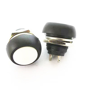 Interruptor de botón pulsador de 3 pines, el más vendido, con bloqueo automático, tipo hongo rojo, interruptor de parada de emergencia, material de plástico y latón, 3A, 12mm - Product Image 1