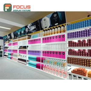 Modern Wig Display Cabinet Glass Panel Lighted Drawer Multi Shelf Store Display Cabinet Fixture - Product Image 3