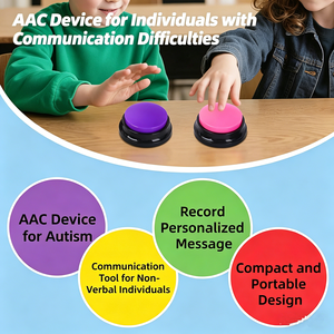 Botones <span class=keywords><strong>de</strong></span> Comunicación AAC, Dispositivo <span class=keywords><strong>de</strong></span> Comunicación para Niños No Verbales, Botones <span class=keywords><strong>de</strong></span> Grabación <span class=keywords><strong>de</strong></span> Voz para Escuelas, Hogar, Cursos <span class=keywords><strong>de</strong></span> Terapia - Product Image 4