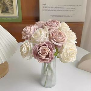 Fiori Artificiali di Seta Fatti a Mano Lychee <span class=keywords><strong>Rose</strong></span>, Decorazioni Effetto Umido per Tavolo da Pranzo e Soggiorno - Product Image 1