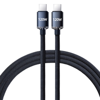 Câble de charge USB Type-C vers Type-C 1M 2M avec blindage tressé 6A 120W, câble de données à charge rapide compatible avec iPhone et ordinateur