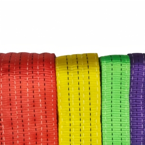 <span class=keywords><strong>Sangle</strong></span> plate personnalisée <span class=keywords><strong>de</strong></span> 3 <span class=keywords><strong>tonnes</strong></span> sangles <span class=keywords><strong>de</strong></span> <span class=keywords><strong>levage</strong></span> en polyester PP vert et jaune fabriquées en usine - Product Image 2