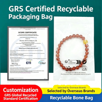 Sacs d'emballage refermables écologiques certifiés GRS avec logo personnalisé pour l'emballage de bijoux et de bracelets