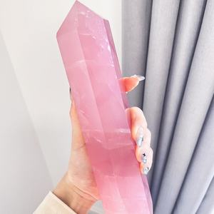 Torre de Cristal de Cuarzo Rosa para Sanación al por Mayor, Varita de Cuarzo Rosa, Torre de Cristal Feng Shui, Columna de Cuarzo Rosa - Product Image 6