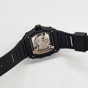 Montre de luxe haut de gamme pour homme, à quartz, ajourée, étanche, en silicone, style sportif - Product Image 3