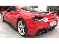 Z-ART 2015-2019 Trockene Kohlefaser-Seitenschweller für Ferrari 488 Kohlefaser-Prepreg-Seitenlippen-Spoiler für Ferrari 488 GTB Spyder