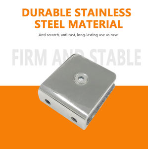 Clip mural fixe en acier inoxydable 304/316 de haute qualité, design moderne, pour porte de douche en verre, quincaillerie pour écran de douche - Product Image 6