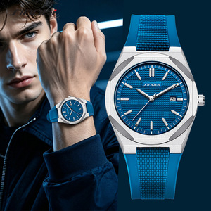 Relojes Deportivos Analógicos <span class=keywords><strong>para</strong></span> Hombre con Correa de Silicona de Lujo, Resistentes al Agua, en Negro, Rojo y Azul, con Diseño de Lujo - Product Image 1