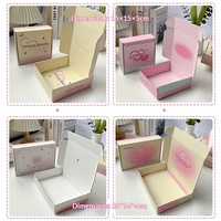 Boîtes d'expédition en carton ondulé esthétiques roses personnalisées, boîtes d'expédition imprimées mignonnes pour les petites entreprises, vêtements, cosmétiques, emballages