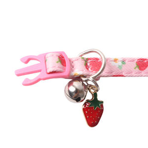 Collier de chat de fruits Double couche haute <span class=keywords><strong>Performance</strong></span> avec décoration de rivet nouveau motif d'impression de dessin animé de fournitures pour animaux de compagnie pour les chiens - Product Image 5