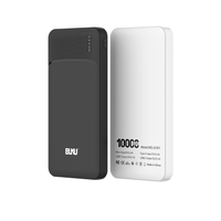 Batterie externe BUKU 2.4A 10000mAh avec double port USB, entrée Micro USB, entrée Type C, affichage LED, 12W