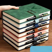 Bloc-notes professionnel A5 en similicuir extra-épais, carnet de notes de réunion de bureau, journal d'étudiant, cadeau