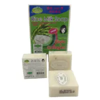 Jabón natural hecho a mano de marca privada, jabón de leche de arroz de Tailandia a buen precio