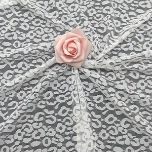 Wholesale Elegant Elastic Lace Fabric Nylon Spandex for Dresses Garments and Decorations Dyeing Technique