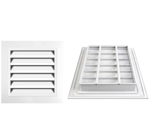 Fenêtre <span class=keywords><strong>d</strong></span>'admission <span class=keywords><strong>d</strong></span>'<span class=keywords><strong>air</strong></span> frais à lamelles fixes en alliage <span class=keywords><strong>d</strong></span>'aluminium, respirante et étanche pour l'extérieur - Product Image 4