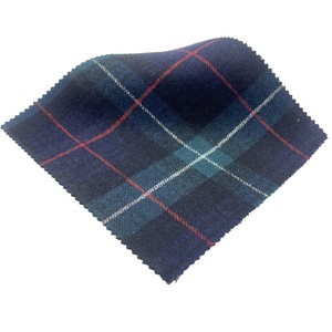 Wholesale Fabric Supplier Tartan Plaid Green <strong>Red</strong> <strong>Wool</strong>/Polyester Woven Fleece Fabrics for Clothing SH2402 - Product Image 1