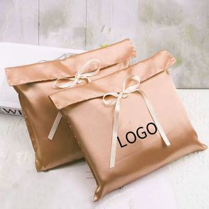Custom Logo Anti-Dust Satin Flap <b>Envelope</b> Pouch Premium for Clothing Packaging and Pajama Storage - Product Image 4