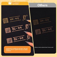 Stylos gel acryliques en plastique 54 couleurs pour étudiants, séchage rapide, sans bavure, marqueurs empilables en boîte pour dessin et journalisation
