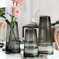Vase de luxe en métal doré de style européen, vase en verre de décoration de mariage pour la maison