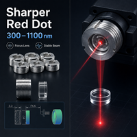 Lentille optique en verre achromatique, diamètre F7, épaisseur 3.3mm, pour la collimation et la focalisation laser, 300-1100nm, moule DIY pour points rouges