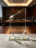 Plaque en cristal K9 noir personnalisée, gravable au laser, récompense d'entreprise en cristal irrégulier
