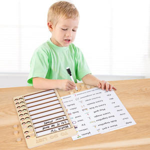 Nouveaux jouets Montessori de planche de poinçonnage d'autodiscipline pour enfants développent une bonne habitude à faire conseil de liste jouets éducatifs en bois plus tôt - Product Image 3