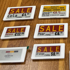 Vente directe d'usine : Étiquettes de prix numériques E-Ink Epaper ESL avec systèmes EAS, étiquettes électroniques pour les rayons de magasins de sacs à main de luxe - Product Image 1