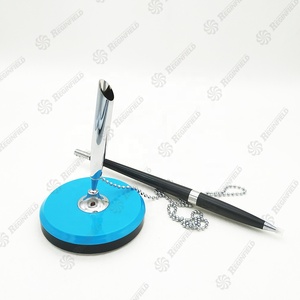 De oficina de metal de hotel palo escritorio bolígrafo contra <span class=keywords><strong>Banco</strong></span> con cadena - Product Image 3